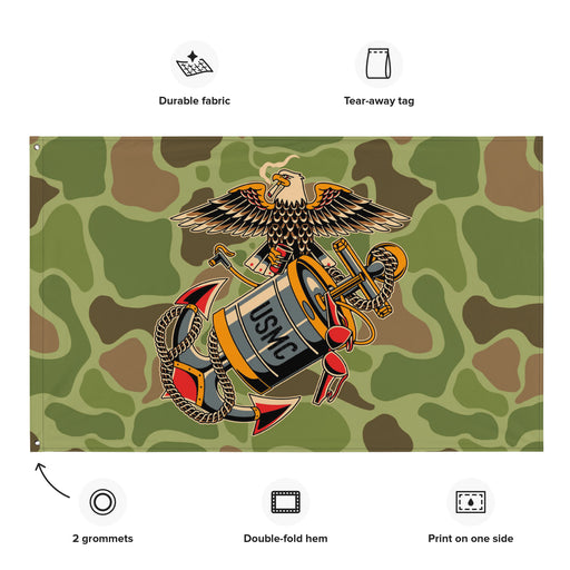 Eagle, Beer Keg and Anchor Parody USMC Flag Tactically Acquired