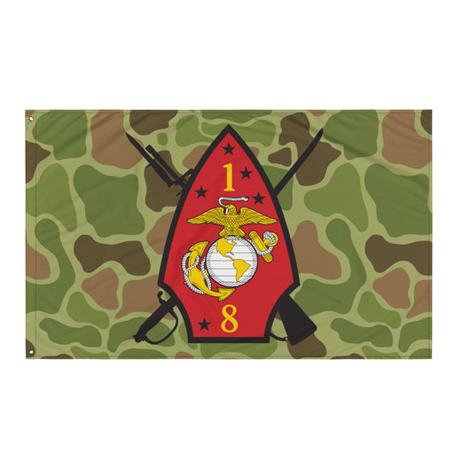 1st Battalion 8th Marines (1/8 Marines) Frogskin Camo Flag Tactically Acquired Default Title