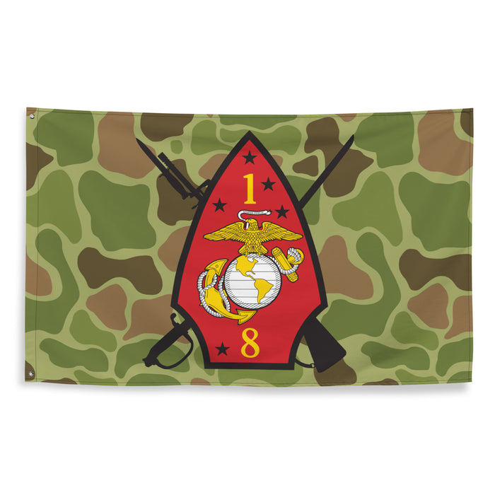 1st Battalion 8th Marines (1/8 Marines) Frogskin Camo Flag Tactically Acquired
