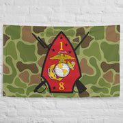 1st Battalion 8th Marines (1/8 Marines) Frogskin Camo Flag Tactically Acquired