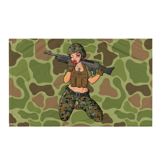 Yesi 240 Machine Gunner Frogskin Camo Wall Flag Tactically Acquired Default Title