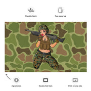 Yesi 240 Machine Gunner Frogskin Camo Wall Flag Tactically Acquired