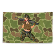Yesi 240 Machine Gunner Frogskin Camo Wall Flag Tactically Acquired