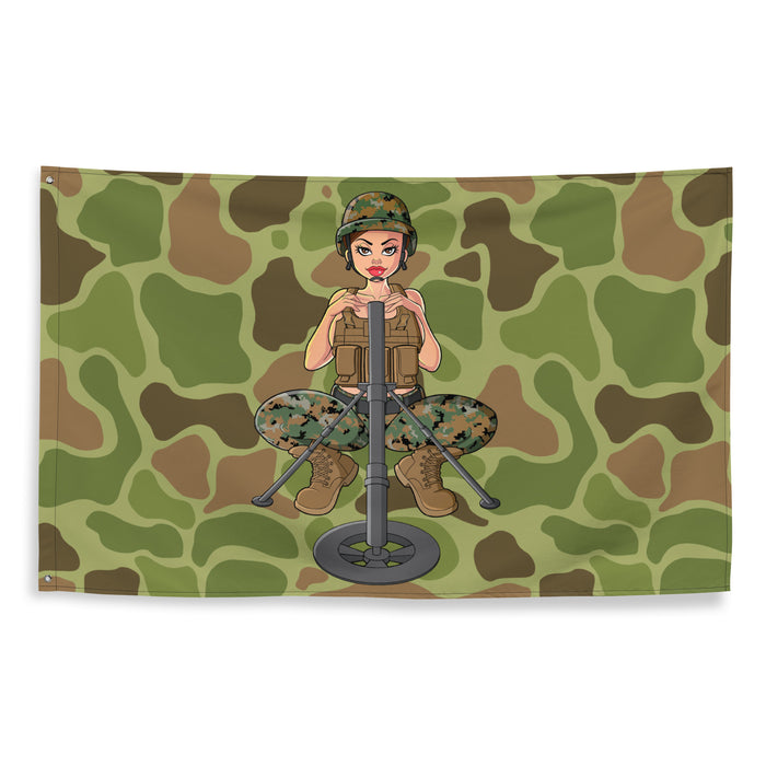 Yesi 60mm Mortars Frogskin Camo Wall Flag Tactically Acquired