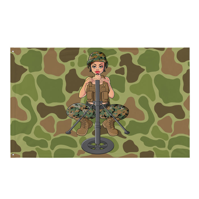 Yesi 60mm Mortars Frogskin Camo Wall Flag Tactically Acquired