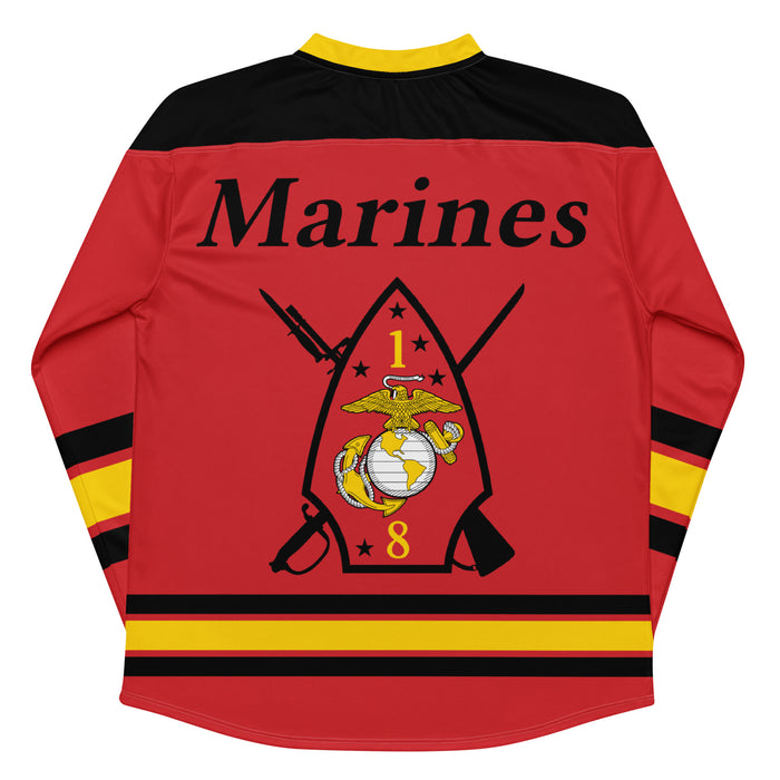 1st Bn 8th Marines (1/8 Marines) USMC Hockey Fan Jersey Tactically Acquired   