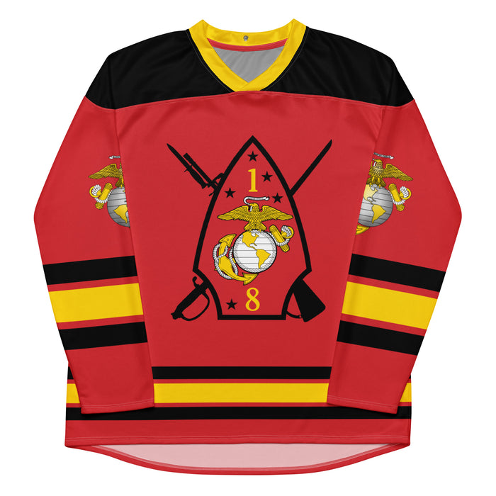 1st Bn 8th Marines (1/8 Marines) USMC Hockey Fan Jersey Tactically Acquired   
