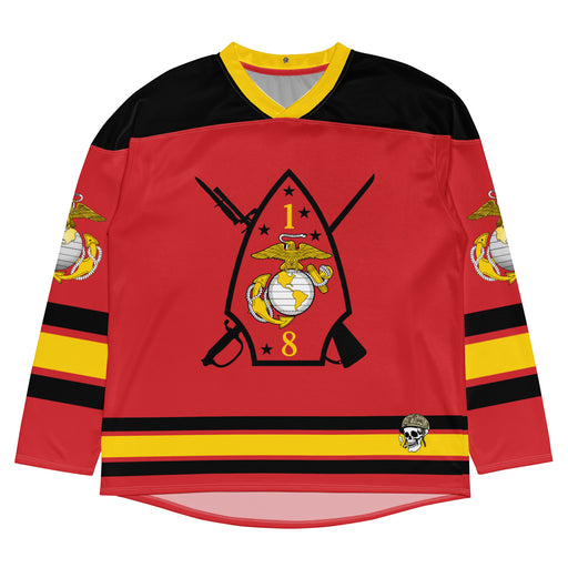 1st Bn 8th Marines (1/8 Marines) USMC Hockey Fan Jersey Tactically Acquired 2XS  