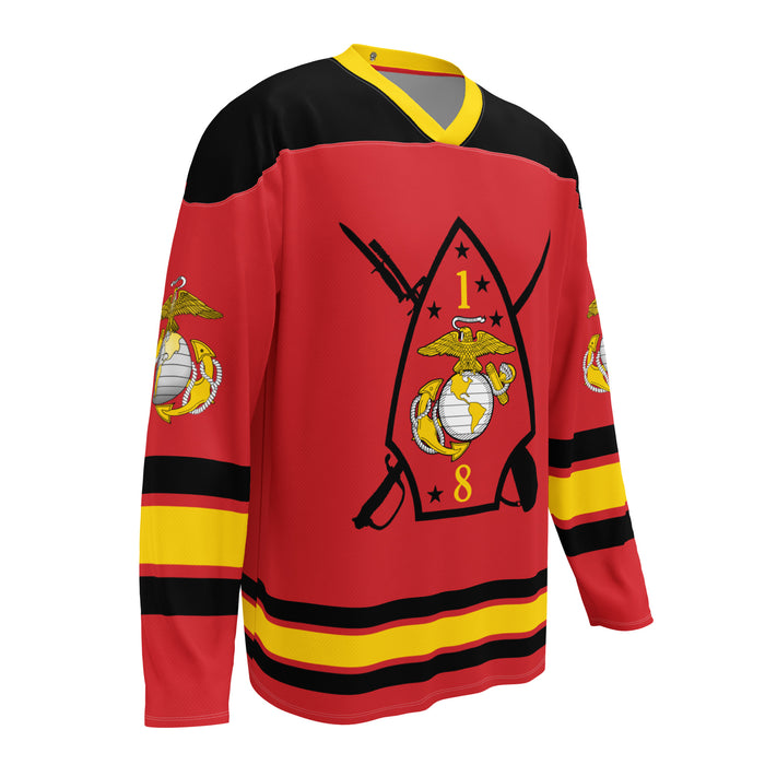 1st Bn 8th Marines (1/8 Marines) USMC Hockey Fan Jersey Tactically Acquired   