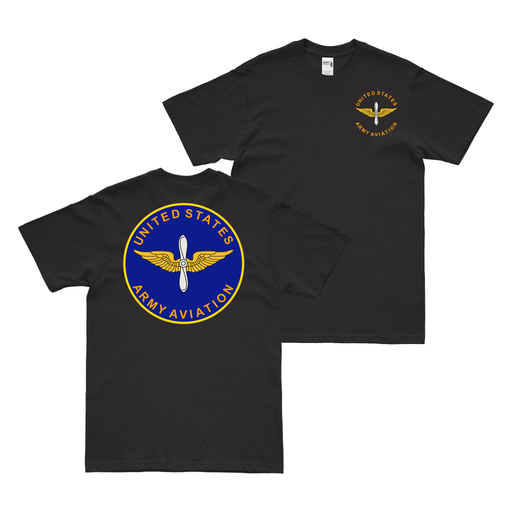 Double-Sided U.S. Army Aviation Branch Plaque T-Shirt Tactically Acquired Black Small 
