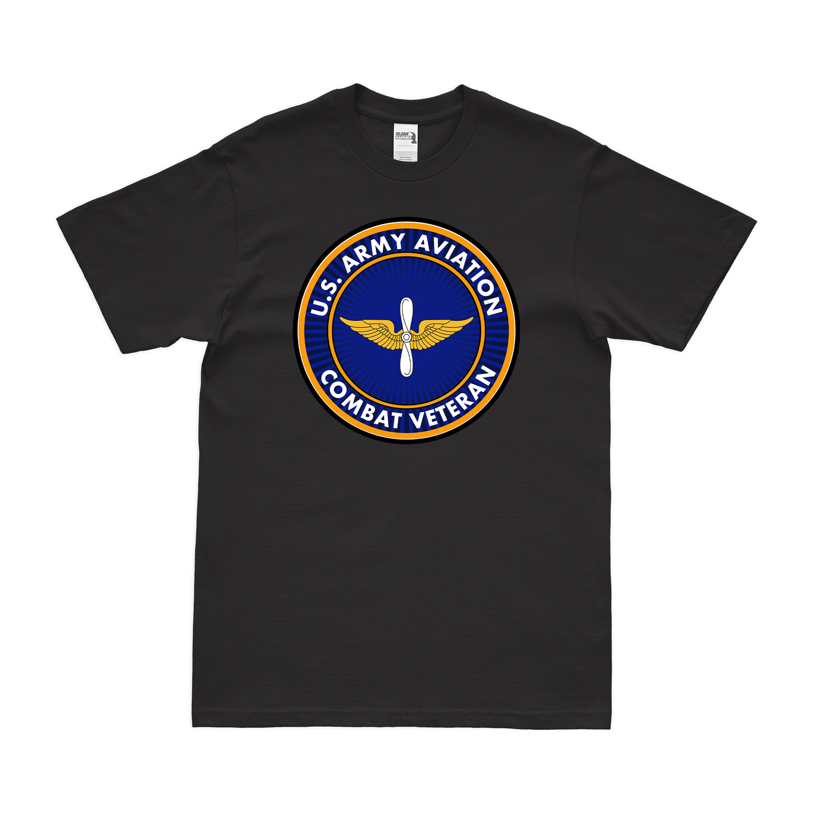U.S. Army Aviation Combat Veteran T-Shirt Tactically Acquired Black Clean Small