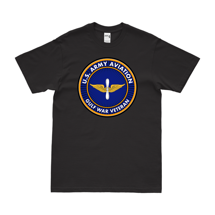 U.S. Army Aviation Gulf War Veteran T-Shirt Tactically Acquired Black Clean Small