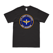U.S. Army Aviation OEF Veteran T-Shirt Tactically Acquired Black Clean Small