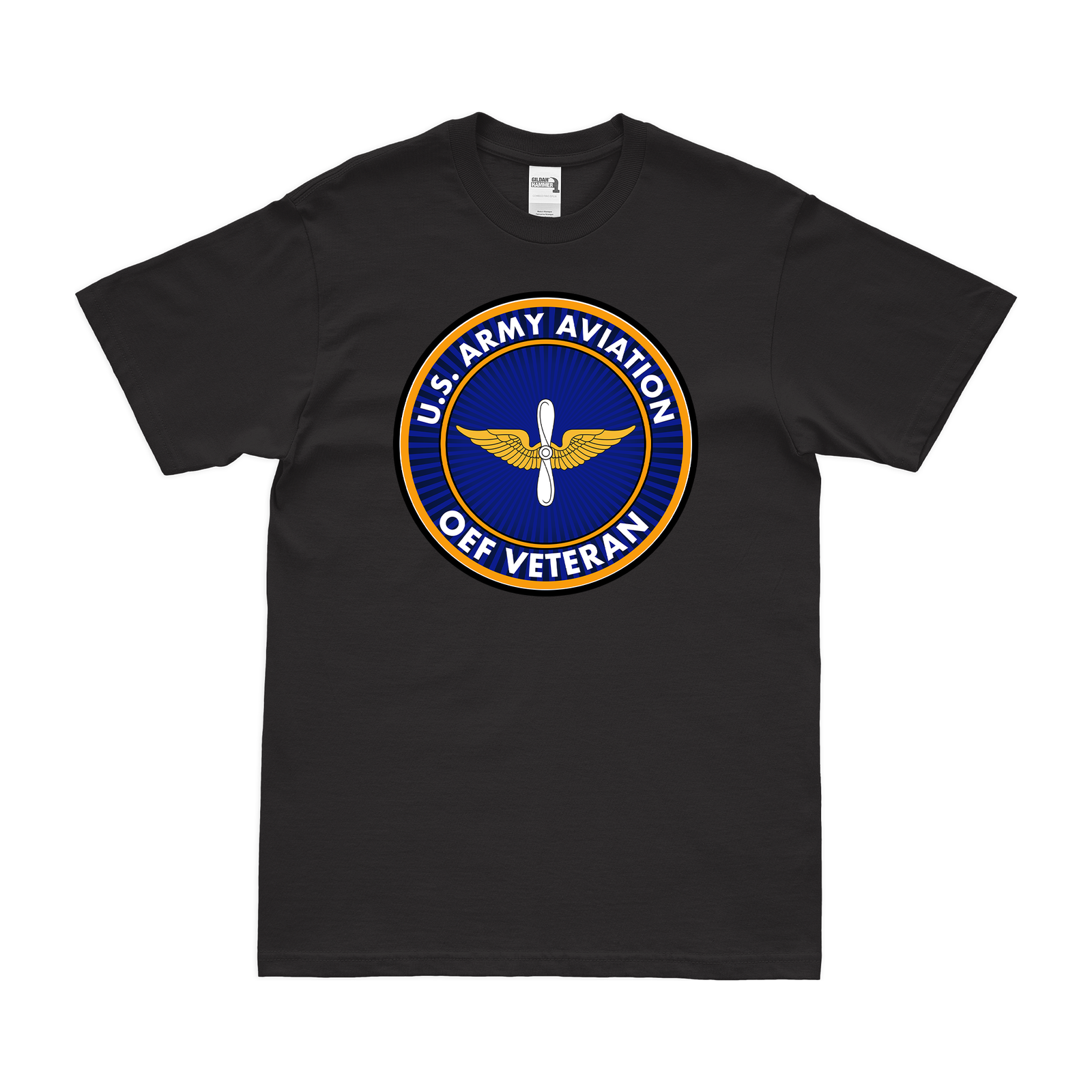 U.S. Army Aviation OEF Veteran T-Shirt Tactically Acquired Black Clean Small