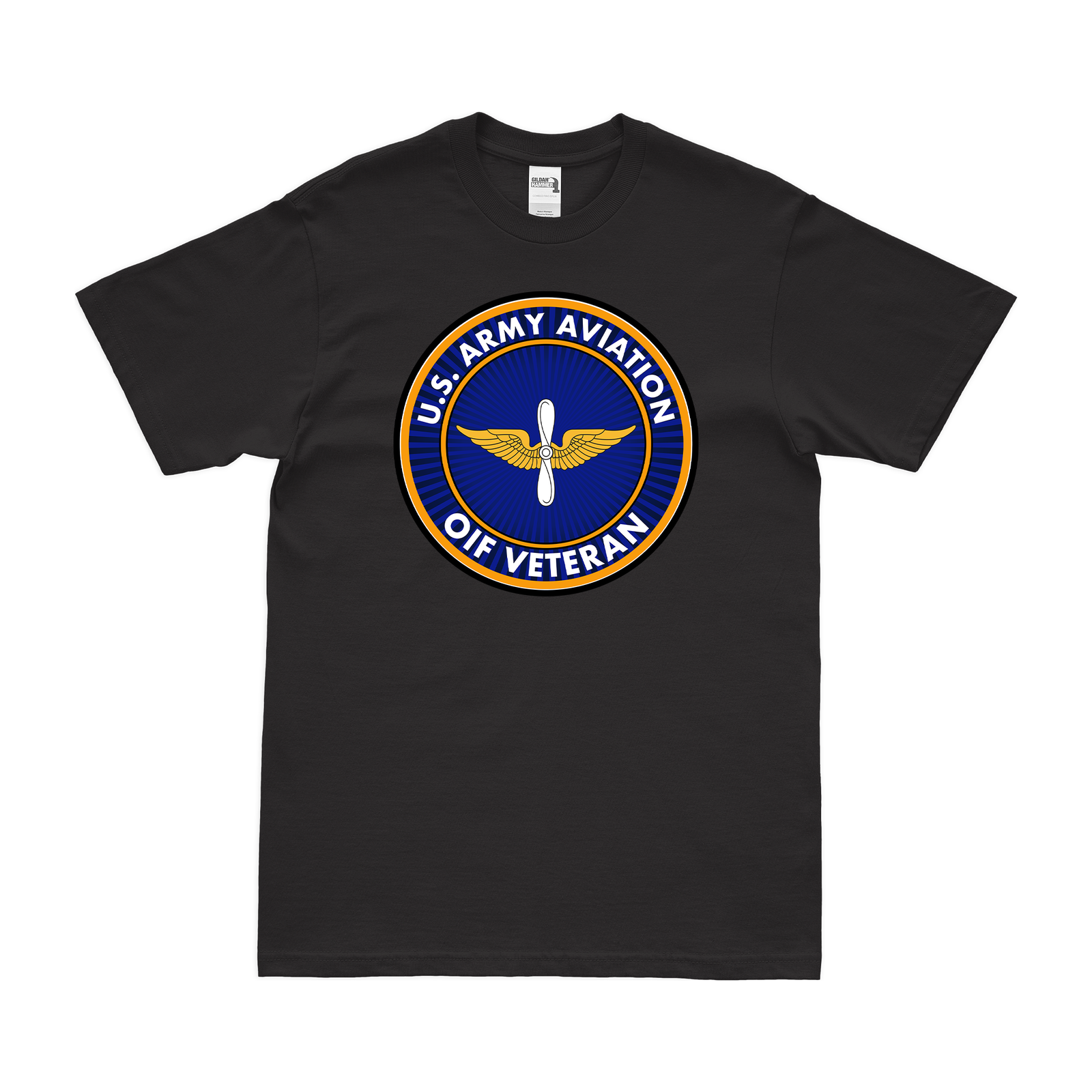 U.S. Army Aviation OIF Veteran T-Shirt Tactically Acquired Black Clean Small
