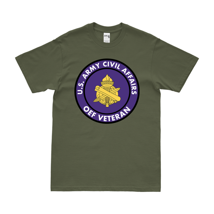 U.S. Army Civil Affairs OEF Veteran T-Shirt Tactically Acquired Military Green Clean Small