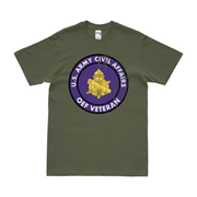 U.S. Army Civil Affairs OEF Veteran T-Shirt Tactically Acquired Military Green Distressed Small
