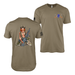 U.S. Army Infantry Machine Gun Pin Up Girl T-Shirt Tactically Acquired Coyote Brown Small 