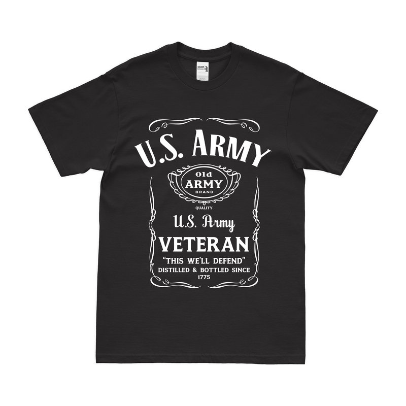 U.S. Army Veteran Whiskey Label T-Shirt