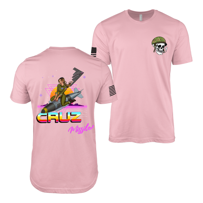 B-2 Spirt Cruz Missile Retrowave Air Force Pin-Up Girl Judy T-Shirt Tactically Acquired Pink S