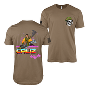 B-2 Spirt Cruz Missile Retrowave Air Force Pin-Up Girl Judy T-Shirt Tactically Acquired Woodland Brown S