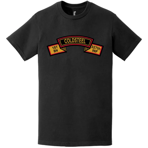 C Co 1-327 Infantry Regiment "Coldsteel" Tab Logo T-Shirt Tactically Acquired   
