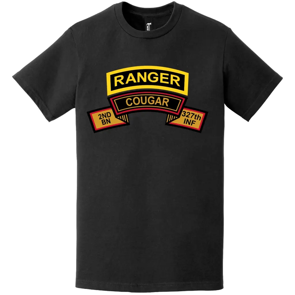 C Company 2-327 Infantry Regiment Ranger Tab T-Shirt Tactically Acquired   