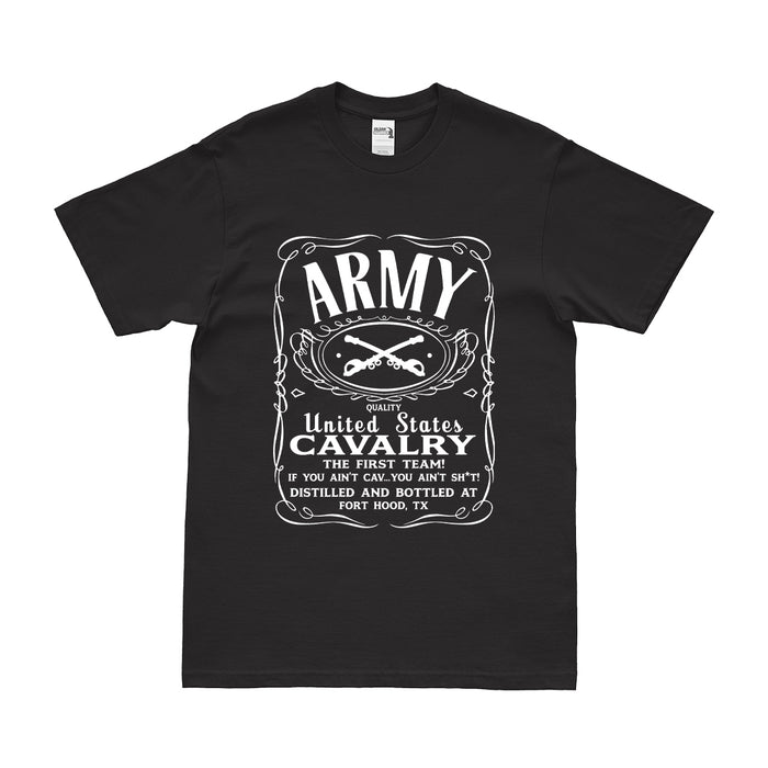 U.S. Army Cavalry Branch Whiskey Label Logo T-Shirt Tactically Acquired   