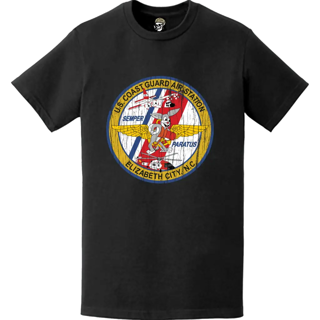 CGAS Elizabeth City Distressed Logo Emblem T-Shirt Tactically Acquired   