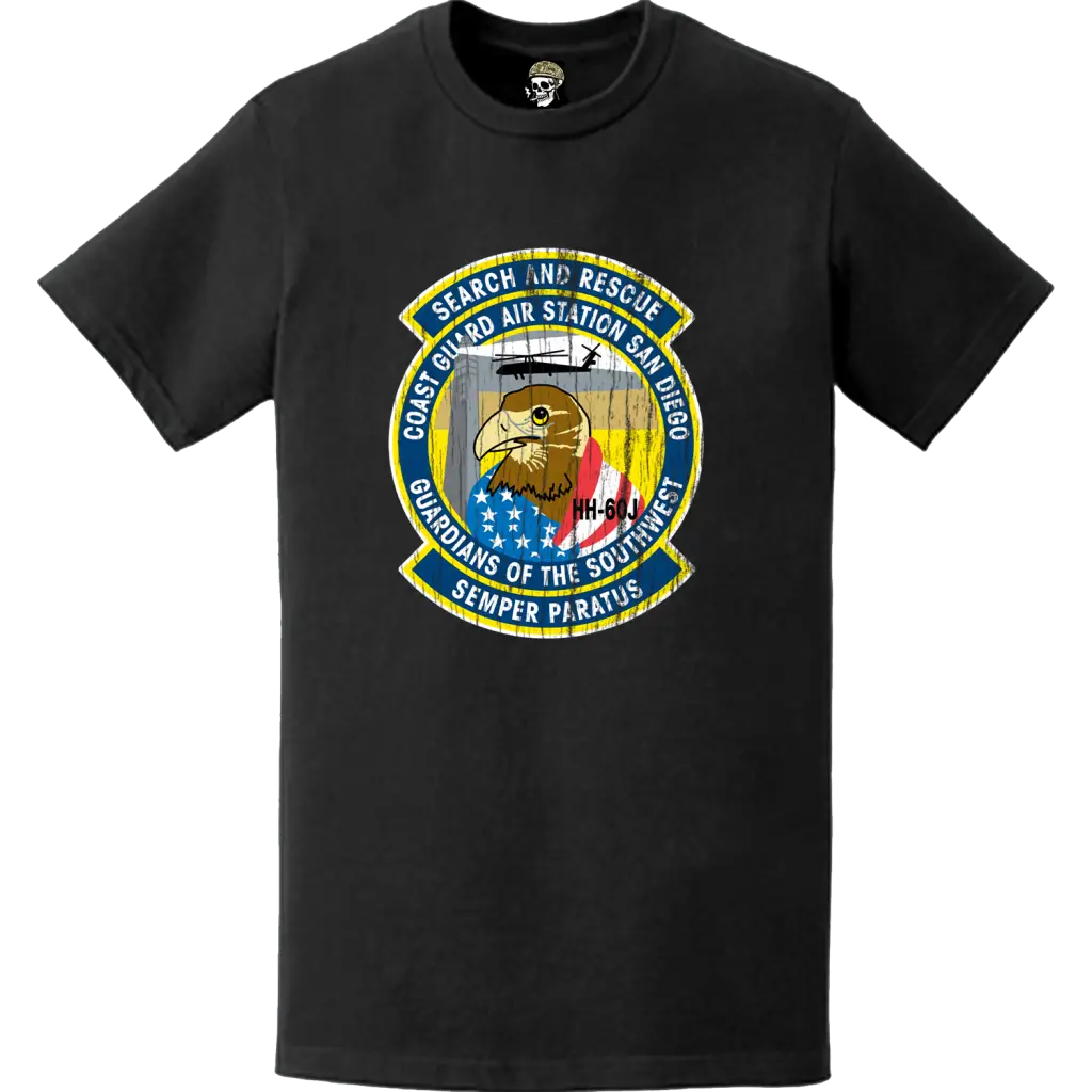 CGAS San Diego Distressed Logo Emblem T-Shirt Tactically Acquired   