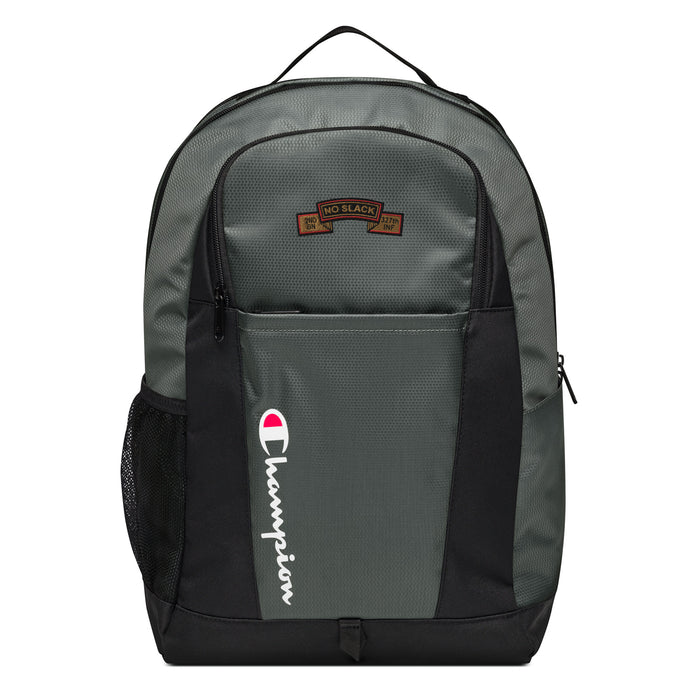 2-327 Infantry Regiment "No Slack" Embroidered Champion® Backpack Tactically Acquired Heather Oxford Grey  