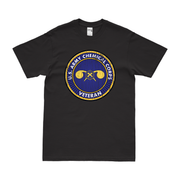 U.S. Army Chemical Corps Veteran Logo T-Shirt Tactically Acquired Black Distressed Small