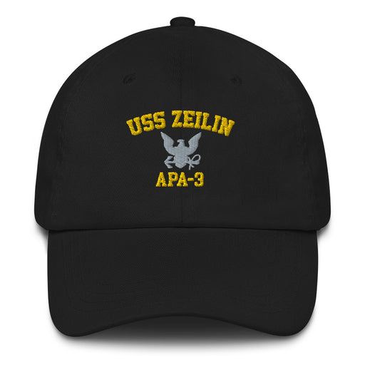 USS Zeilin (APA-3) Embroidered Dat Hat Tactically Acquired Black  