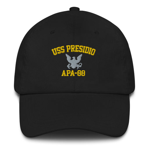 USS Presidio (APA-88) Embroidered Dad Hat Tactically Acquired Black  