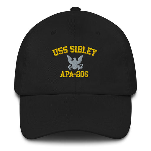 USS Sibley (APA-206) Embroidered Dad Hat Tactically Acquired Black  