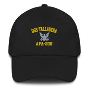 USS Talladega (APA-208) Embroidered Dad Hat Tactically Acquired Black  