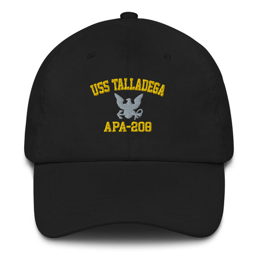 USS Talladega (APA-208) Embroidered Dad Hat Tactically Acquired Black  