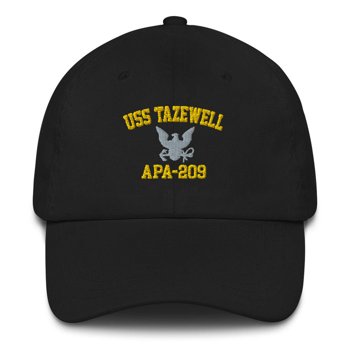 USS Tazewell (APA-209) Embroidered Dad Hat Tactically Acquired Black  