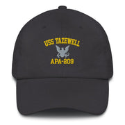 USS Tazewell (APA-209) Embroidered Dad Hat Tactically Acquired Dark Grey  