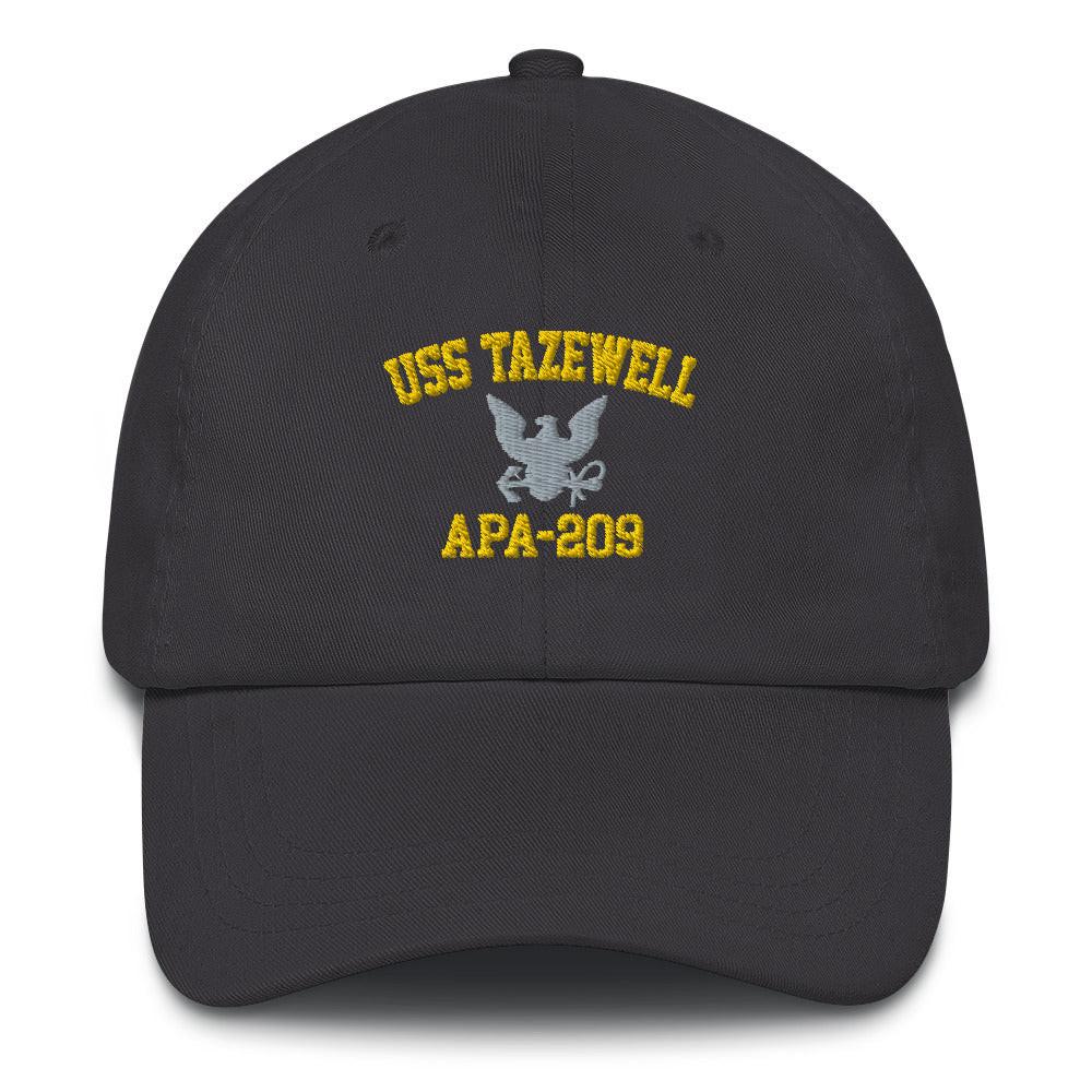 USS Tazewell (APA-209) Embroidered Dad Hat Tactically Acquired Dark Grey  