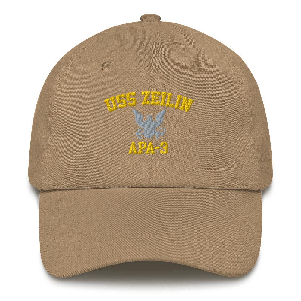 USS Zeilin (APA-3) Embroidered Dat Hat Tactically Acquired Khaki  
