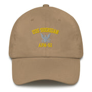USS Sheridan (APA-51) Embroidered Dad Hat Tactically Acquired Khaki  