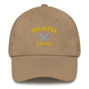 USS Sitka (APA-113) Embroidered Dad Hat Tactically Acquired Khaki  