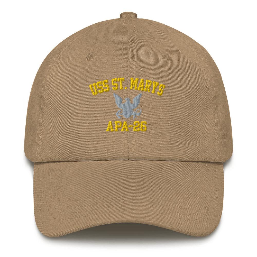 USS St. Mary's (APA-26) Embroidered Dad Hat Tactically Acquired Khaki  