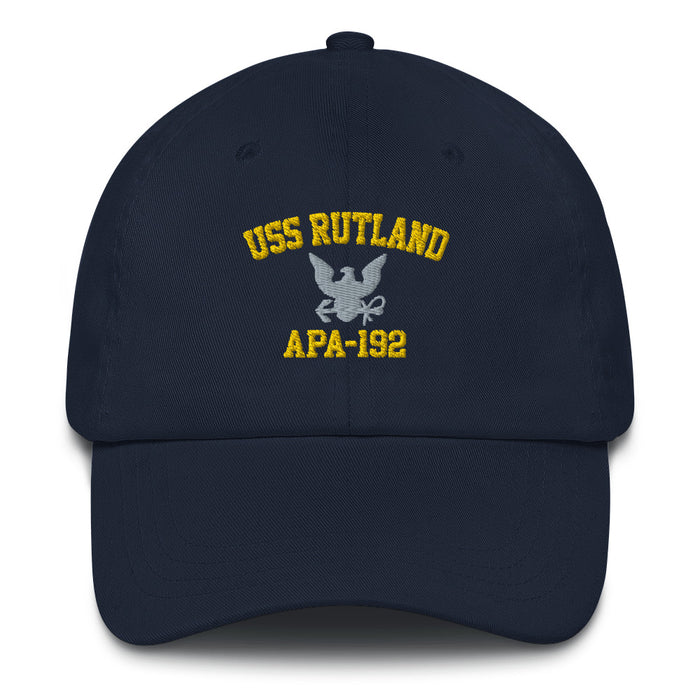 USS Rutland (APA-192) Embroidered Dad Hat Tactically Acquired Navy  