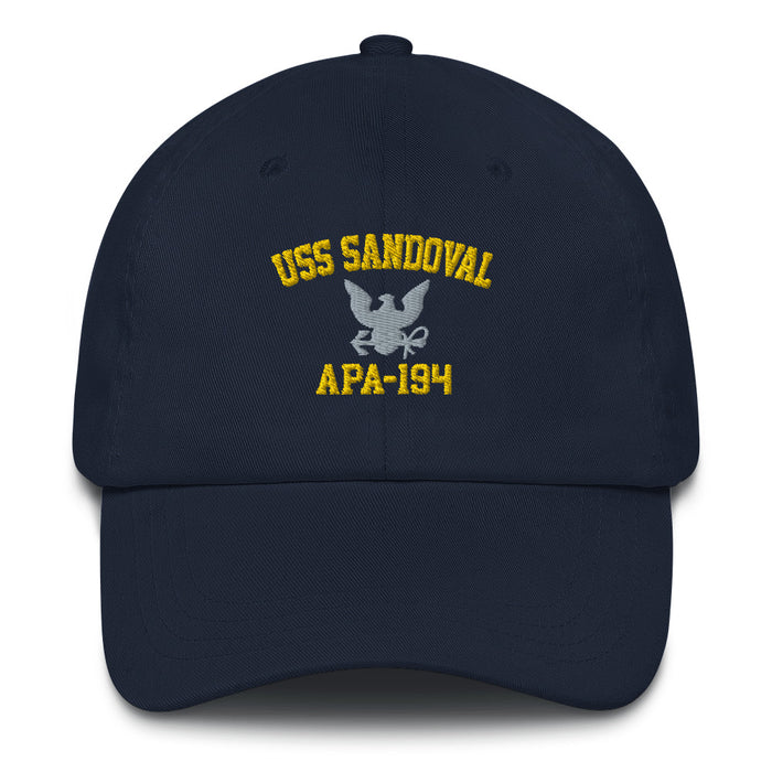 USS Sandoval (APA-194) Embroidered Dad Hat Tactically Acquired Navy  