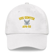 USS Sumter (APA-52) Embroidered Dad Hat Tactically Acquired White  
