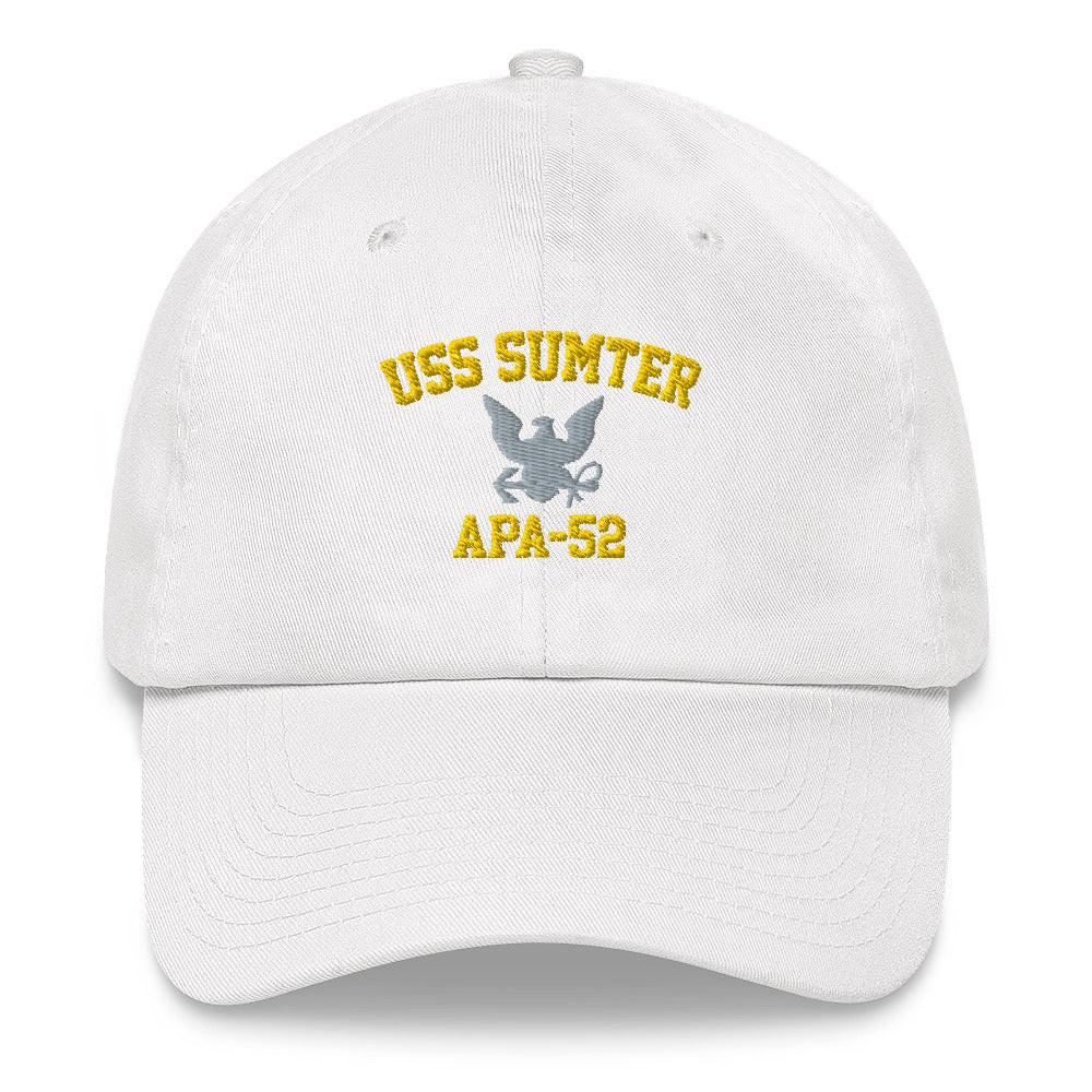 USS Sumter (APA-52) Embroidered Dad Hat Tactically Acquired White  