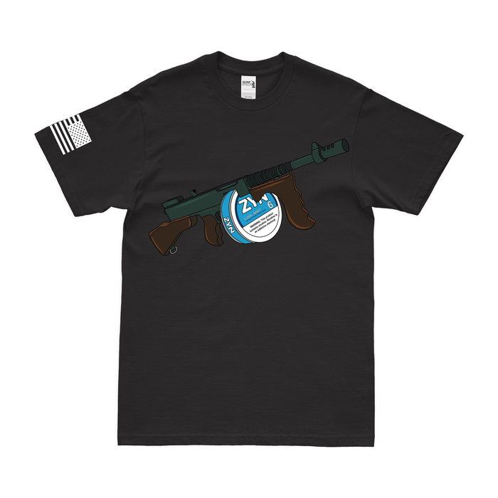 ZYN Tommy Gun T-Shirt Tactically Acquired Black Cool Mint 