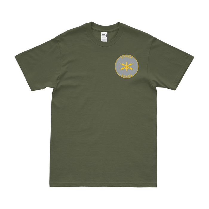 U.S. Army Cyber Corps Left Chest Plaque T-Shirt Tactically Acquired Military Green Small 